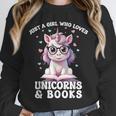 Just a Girl Who Loves Unicorns & Books Bookish Unicorn Love Unisex Sweatshirt