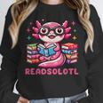 Kawaii Axolotl Readsolotl Book Lover Reading Bookworm Girls Unisex Sweatshirt