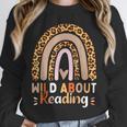 Leopard Teacher Wild About Reading Books Reader Librarian Unisex Sweatshirt Leopard Teacher Wild About Reading Books Reader Librarian Unisex Sweatshirt