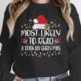 Most Likely To Read A Book On Christmas Family Matching Unisex Sweatshirt Most Likely To Read A Book On Christmas Family Matching Unisex Sweatshirt