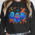Little Ghost Coffee Tee Spooky Season Ghost Reading Book Unisex Sweatshirt