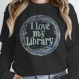 I Love My Library Medallion For Book Lover Reader Librarian Unisex Sweatshirt