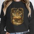 The Magic Of Books Vintage Style Reading Lover Cat & Tea Unisex Sweatshirt