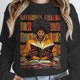 Man Reading Book Black History Month Book Lover Afro Unisex Sweatshirt