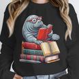 Manatee Reading Books Matching Bookworm Readers Librarian Unisex Sweatshirt