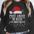 Matching Christmas PJS Most Likely To Read A Book Unisex Sweatshirt