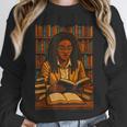 Melanin Girl Locs Book Lover Librarian Teacher Student Unisex Sweatshirt