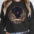 Moon Book Bookshelf Library Coffee Cup Star Stars Pattern Unisex Sweatshirt
