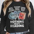 Nothing Beats Reading Rock Paper Scissors Book Lover Unisex Sweatshirt Nothing Beats Reading Rock Paper Scissors Book Lover Unisex Sweatshirt