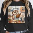 Owl Learning To Cook With Cookbook Chef Apron Stove Cooking Unisex Sweatshirt Owl Learning To Cook With Cookbook Chef Apron Stove Cooking Unisex Sweatshirt