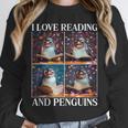 Penguin Love Reading And Penguins Child Book Lover Unisex Sweatshirt