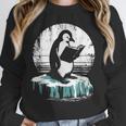 Penguin Reading A Book Vintage Graphic Bookworm Lover Unisex Sweatshirt