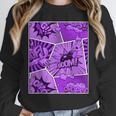 Purple Comic Book Purple Color Graphic Unisex Sweatshirt