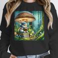 Rabbit Reading Book Under Large Mushroom Easter Bandana Unisex Sweatshirt