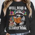 Well Read & Slightly Feral Raccoon Book Lover Graphic Unisex Sweatshirt