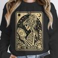 The Reader Tarot Card Book Lover Skeleton Reading Book Unisex Sweatshirt