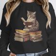 Reading Cat Book Lover Unisex Sweatshirt