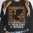 Reading Dragon Easily Distracted By Dragons And Books Unisex Sweatshirt