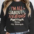 Reading And Motorcycle Life For Bikers Who Love Books Unisex Sweatshirt