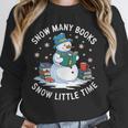 Reading Snowman So Many Books Christmas Books Readers Unisex Sweatshirt