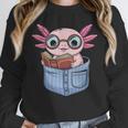 Readsalotl Axolotl Reading Book Lover Reading Pocket Axolotl Unisex Sweatshirt