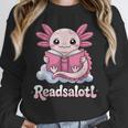 Readsalotl Axolotl Reading Cute Book Lover Bookworm Unisex Sweatshirt