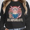 Readsolotl Axolotl Reading Book Lover Kawaii Bookworms Unisex Sweatshirt