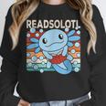 Readsolotl Blue Kawaii Axolotl Book Lover Reading Retro Unisex Sweatshirt Readsolotl Blue Kawaii Axolotl Book Lover Reading Retro Unisex Sweatshirt
