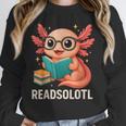 Readsolotl Kawaii Axolotl Reading Book Lover Unisex Sweatshirt Readsolotl Kawaii Axolotl Reading Book Lover Unisex Sweatshirt