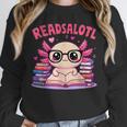 Readsolotl Pink Kawaii Axolotl Book Lover Reading Unisex Sweatshirt Readsolotl Pink Kawaii Axolotl Book Lover Reading Unisex Sweatshirt