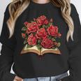 Red Roses Flowers Book Floral Unisex Sweatshirt