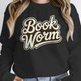Retro Book Worm Reading For Book Lovers Unisex Sweatshirt