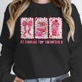 Retro Coquette Bow All Booked For Valentines Book Lover Cute Unisex Sweatshirt