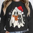 Retro Ghost Reading Book With Cat Bookish Club Christmas Men Women Kids Unisex Sweatshirt