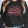 Retro Grow In Grace Wildflower Book Christian Bible Verse Unisex Sweatshirt