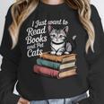 Retro I Just Want To Read Books And Pet Cats Cat For Men Women Kids Unisex Sweatshirt Retro I Just Want To Read Books And Pet Cats Cat For Men Women Kids Unisex Sweatshirt