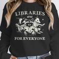 Retro Libraries Are For Everyone Racoon Reading Book Lover Unisex Sweatshirt