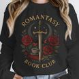 Romantasy Book Club Coffee Sword Roses Unisex Sweatshirt Romantasy Book Club Coffee Sword Roses Unisex Sweatshirt