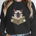 Siamese Cat Reading Book How To Train Your Human Humorous Unisex Sweatshirt