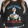 Silly Goose With Books Teacher Club School Educator Unisex Sweatshirt
