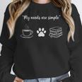 Simple Needs Coffee Paw & Books Reading Graphic Book Lovers Unisex Sweatshirt Simple Needs Coffee Paw & Books Reading Graphic Book Lovers Unisex Sweatshirt
