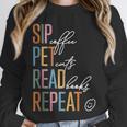 Sip Coffee Pet Cats Read Books Repeat Book Cat Lover Unisex Sweatshirt Sip Coffee Pet Cats Read Books Repeat Book Cat Lover Unisex Sweatshirt