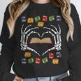 Skeleton Heart Read Reading Book Librarian Halloween Women Unisex Sweatshirt