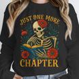 Skeleton Read Book Just One More Chapter Floral Book Lover Unisex Sweatshirt