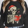 Skeleton Reading Book Christmas Teacher Librarian Book Lover Unisex Sweatshirt Skeleton Reading Book Christmas Teacher Librarian Book Lover Unisex Sweatshirt
