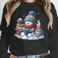 Snowman Reading Books Lovers Librarian Bookworm Christmas Unisex Sweatshirt Snowman Reading Books Lovers Librarian Bookworm Christmas Unisex Sweatshirt