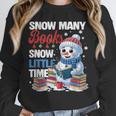 Snowman Winter Snow So Many Books Christmas Snow Little Time Unisex Sweatshirt