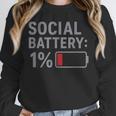 Social Battery 1 Percent Introvert Mood Minimalist Unisex Sweatshirt Social Battery 1 Percent Introvert Mood Minimalist Unisex Sweatshirt