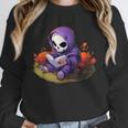 Spooky Grim Reaper Reading A Book Cute Creepy Halloween Unisex Sweatshirt