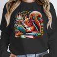 Squirrel Reading a Book Lover Bookworm Unisex Sweatshirt